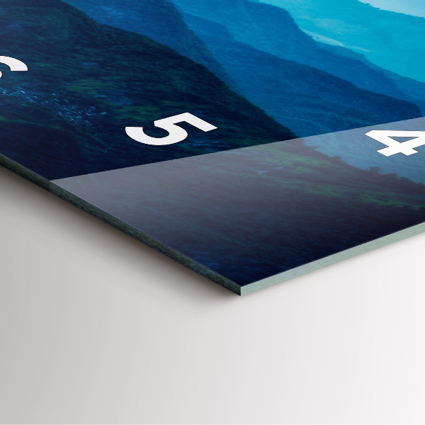 Square wall clock Watercolor mountains