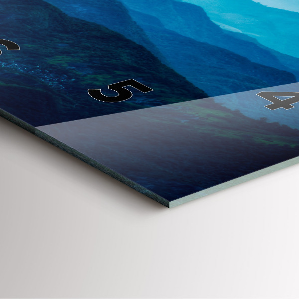 Square wall clock Watercolor mountains