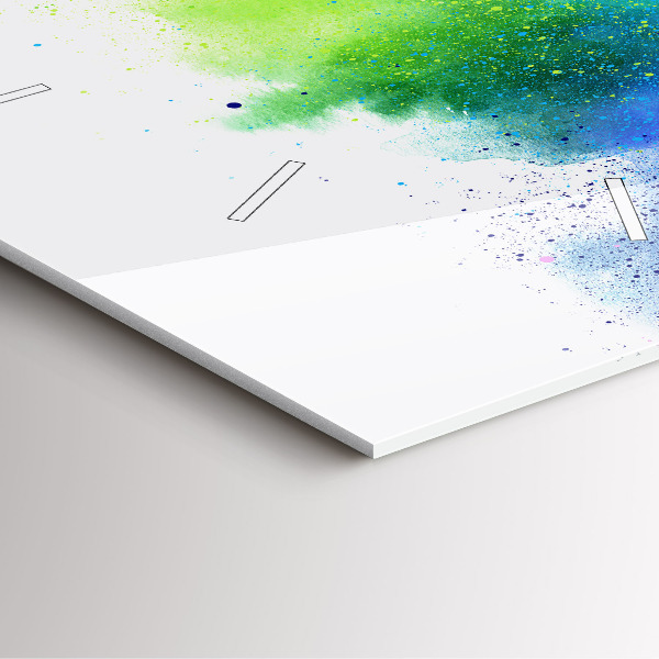 Square wall clock Abstract rainbow