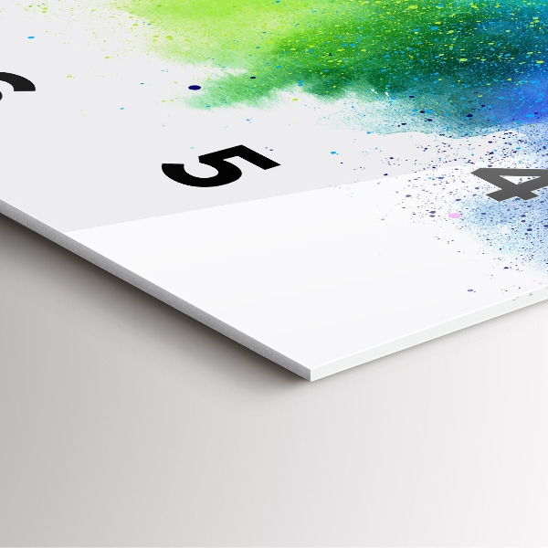 Square wall clock Abstract rainbow