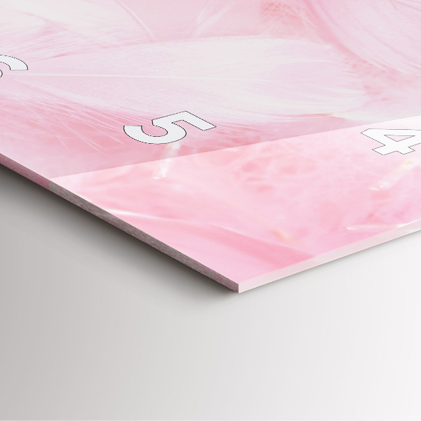 Square wall clock Feathers – abstract