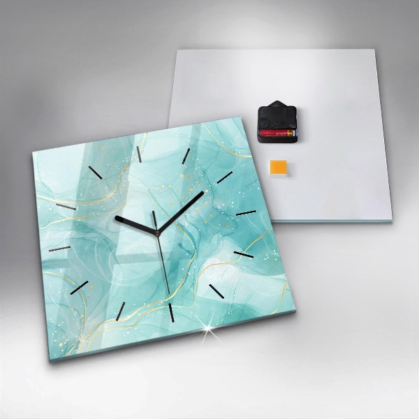 Square wall clock Abstract marble