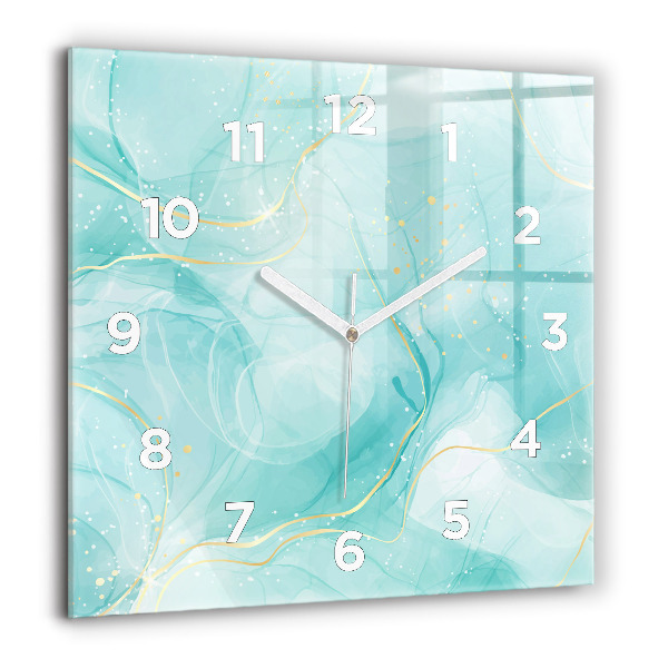 Square wall clock Abstract marble