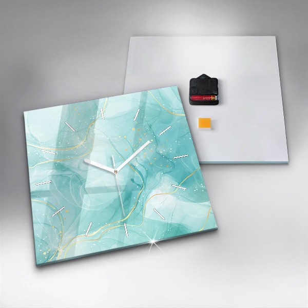 Square wall clock Abstract marble