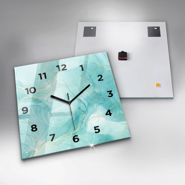 Square wall clock Abstract marble