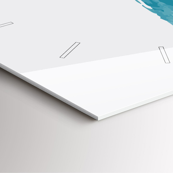 Square wall clock Brush strokes