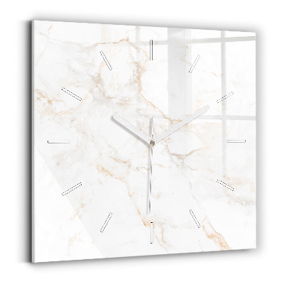 Square wall clock Elegant marble