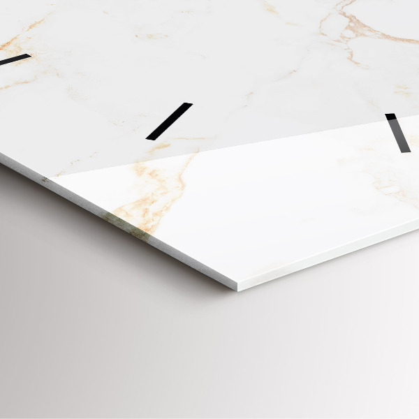 Square wall clock Elegant marble