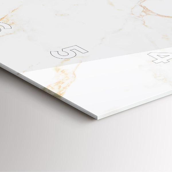 Square wall clock Elegant marble