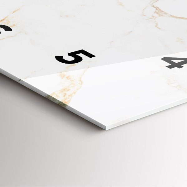 Square wall clock Elegant marble