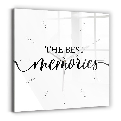 Square wall clock The inscription Memories