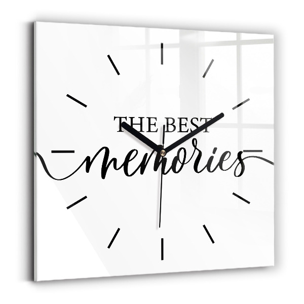 Square wall clock The inscription Memories