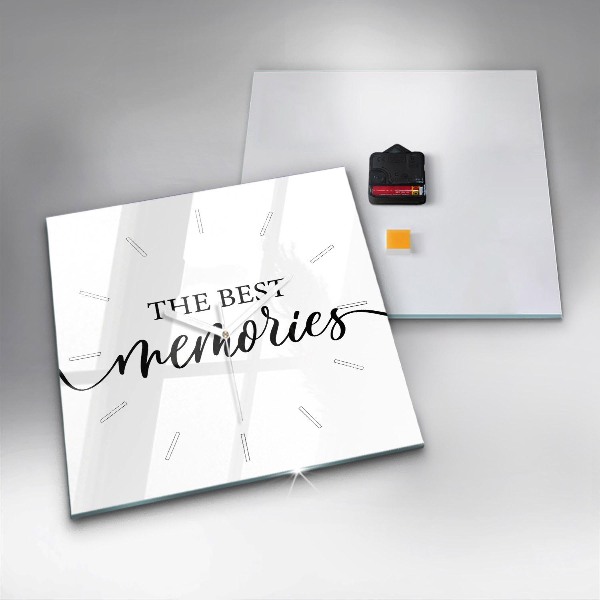 Square wall clock The inscription Memories