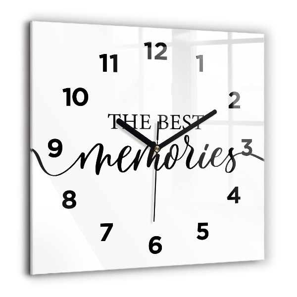 Square wall clock The inscription Memories