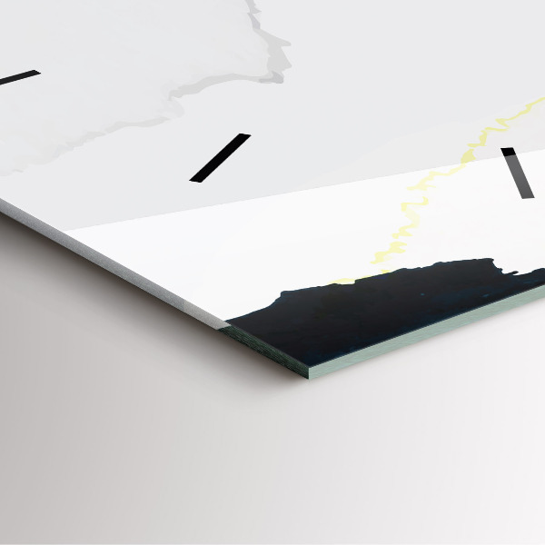 Square wall clock Abstraction spots