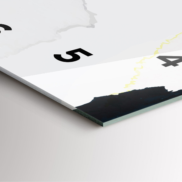 Square wall clock Abstraction spots