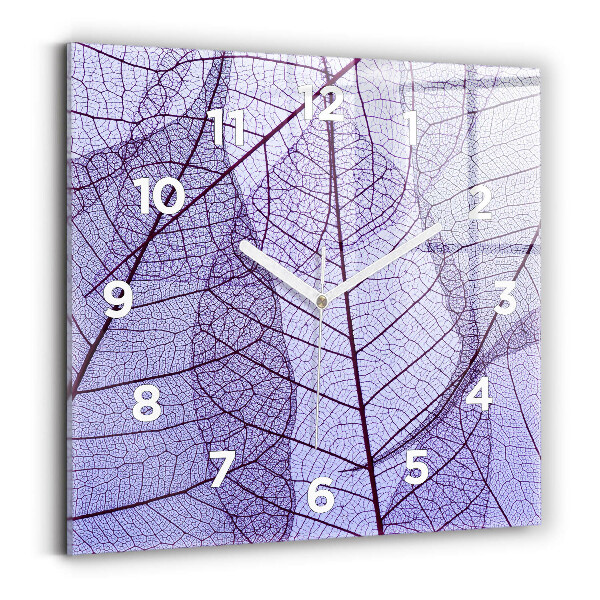 Square wall clock Leaves – nature
