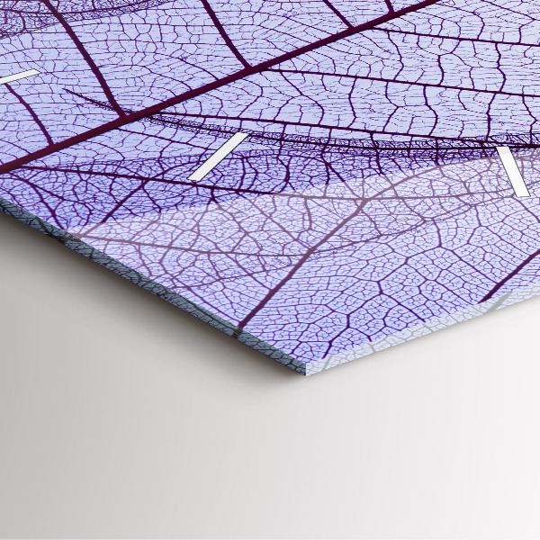 Square wall clock Leaves – nature