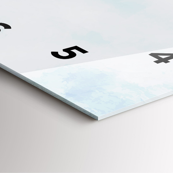 Square wall clock Sketch of plants