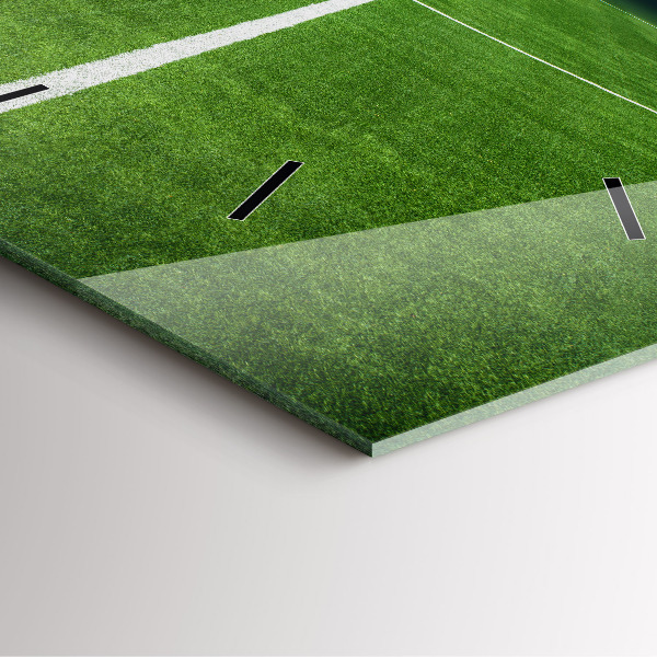 Square wall clock Football pitch