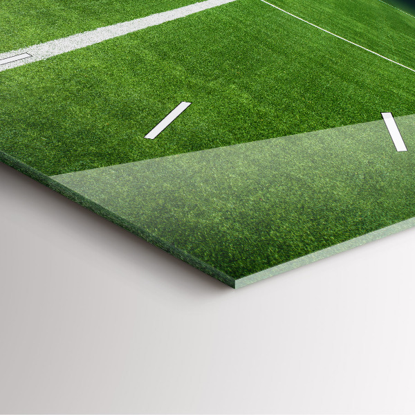 Square wall clock Football pitch