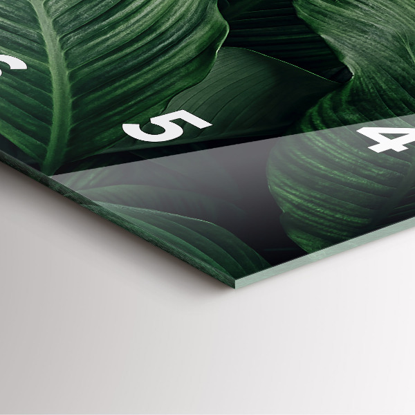 Square wall clock Tropical Monstera