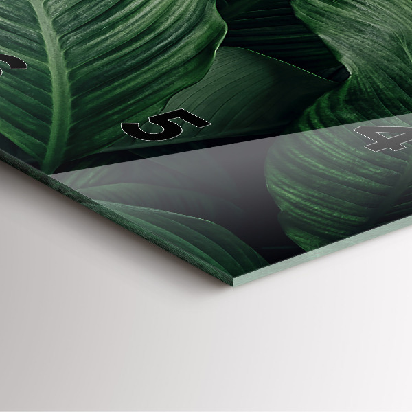 Square wall clock Tropical Monstera