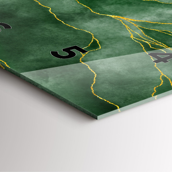 Square wall clock Abstraction leaves