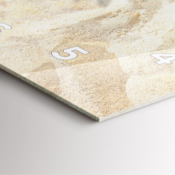 Square wall clock Palm tree shadow sand