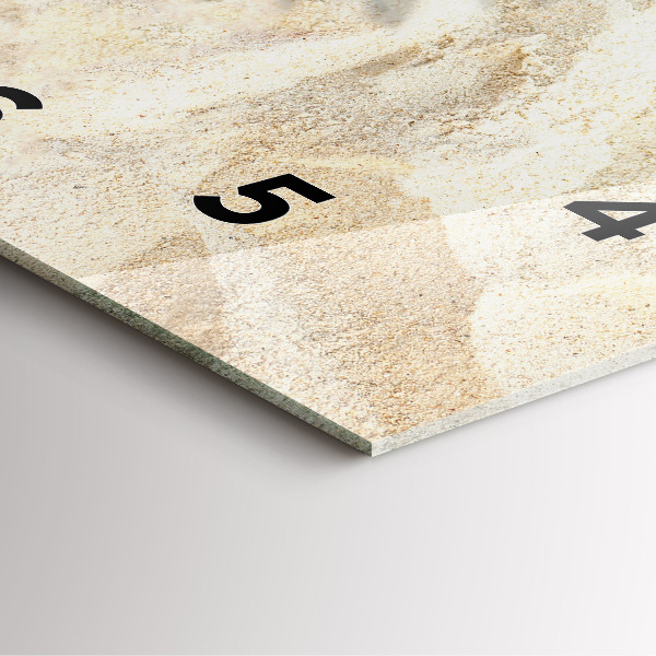 Square wall clock Palm tree shadow sand