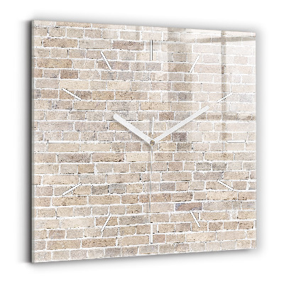 Square wall clock Brick wall