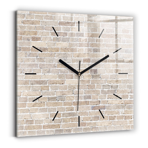 Square wall clock Brick wall
