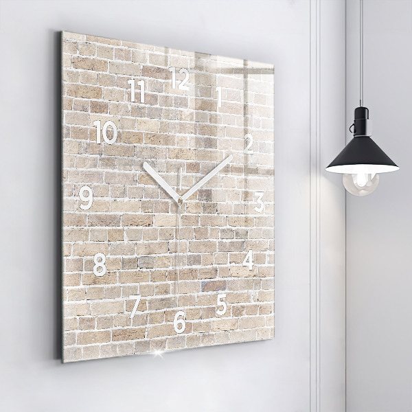 Square wall clock Brick wall