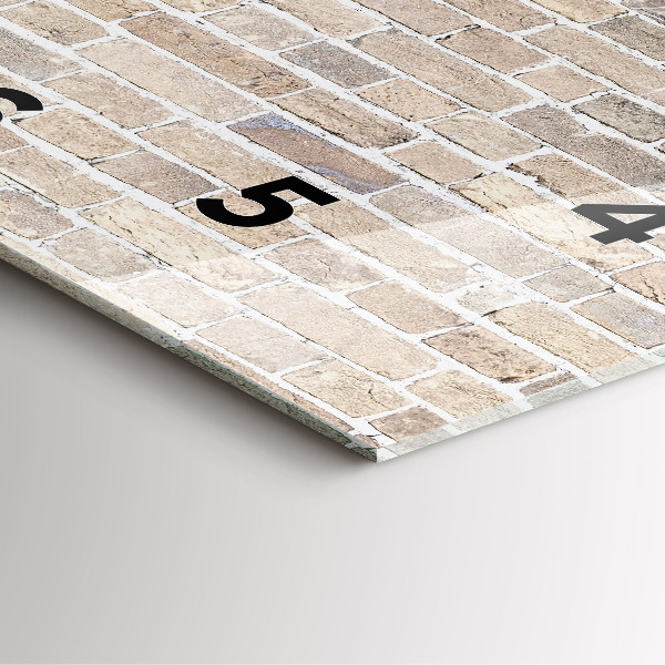 Square wall clock Brick wall