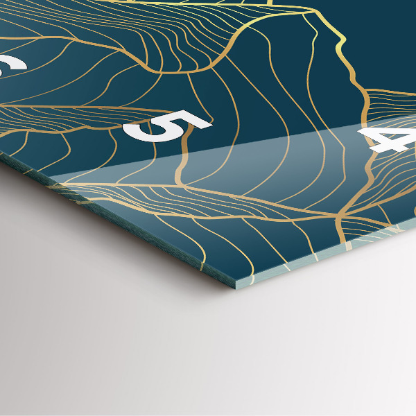 Square wall clock Sketch of the mountains