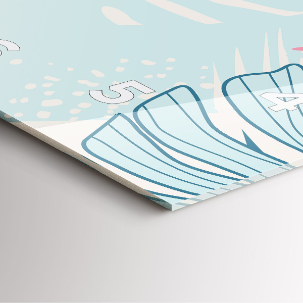 Square wall clock Pastel Leaves – Tropics