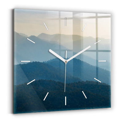 Square wall clock Abstract Mountain Landscape