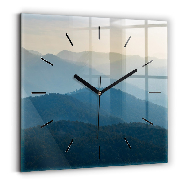 Square wall clock Abstract Mountain Landscape