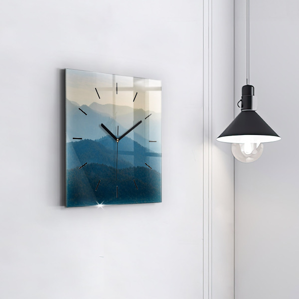Square wall clock Abstract Mountain Landscape