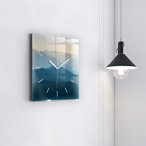 Square wall clock Abstract Mountain Landscape