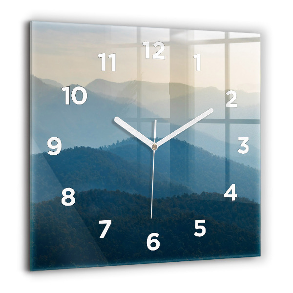 Square wall clock Abstract Mountain Landscape