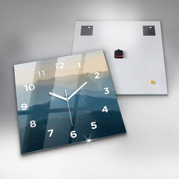 Square wall clock Abstract Mountain Landscape