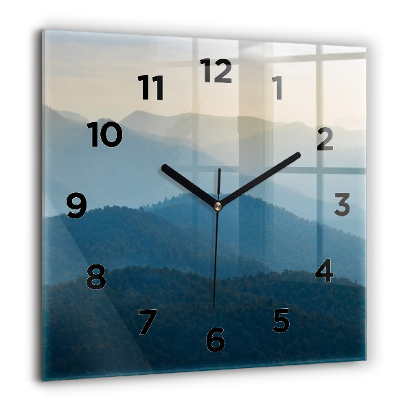Square wall clock Abstract Mountain Landscape