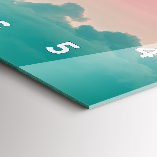 Square wall clock Sky and mountain gradient