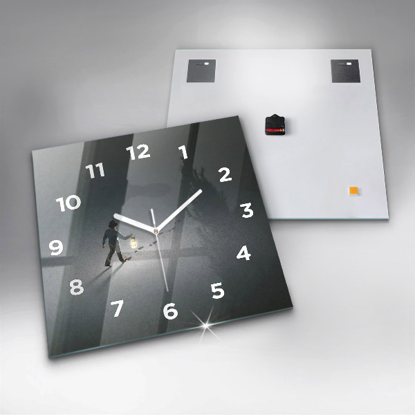 Square wall clock Wanderer in the Dark
