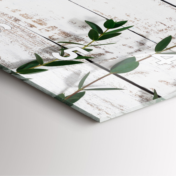 Square wall clock Light wooden boards