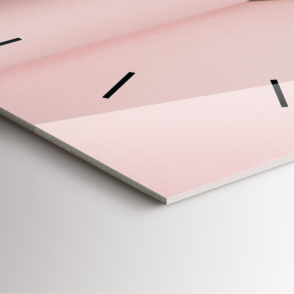 Square wall clock Tulip flower bouquet