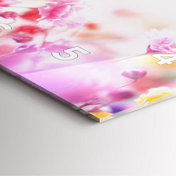 Square wall clock Flowers in the meadow