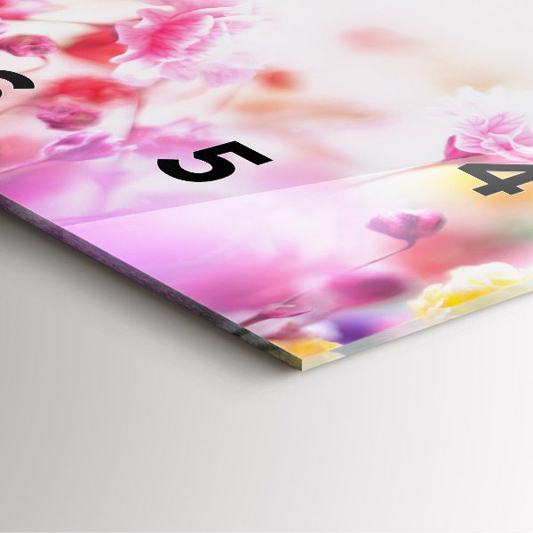 Square wall clock Flowers in the meadow
