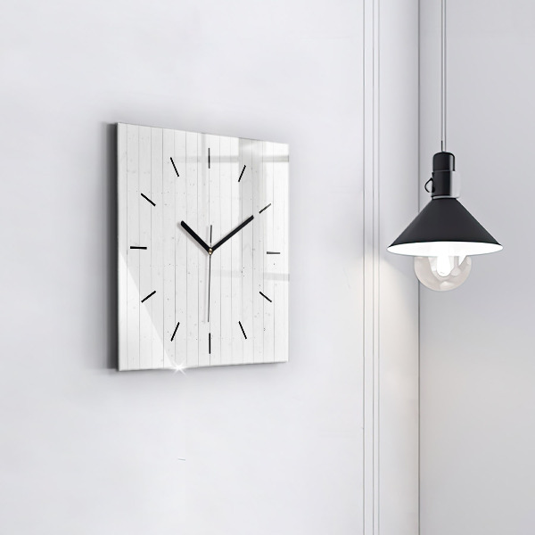 Square wall clock Wooden panels pattern